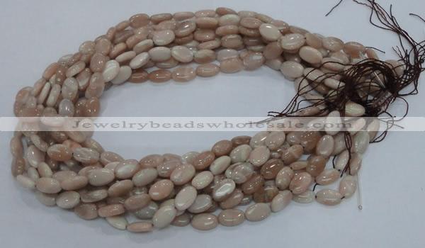 CMS14 15.5 inches 8*12mm oval moonstone gemstone beads wholesale