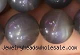 CMS1424 15.5 inches 12mm round black moonstone beads wholesale