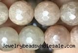 CMS1453 15.5 inches 10mm faceted round AB-color moonstone beads