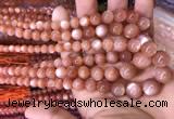 CMS1482 15.5 inches 4mm - 12mm round golden moonstone graduated beads