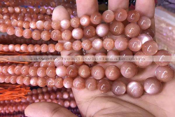 CMS1482 15.5 inches 4mm - 12mm round golden moonstone graduated beads