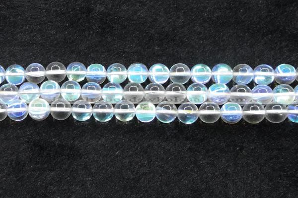 CMS1504 15.5 inches 12mm round synthetic moonstone beads wholesale