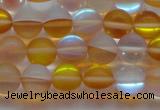 CMS1537 15.5 inches 8mm round matte synthetic moonstone beads