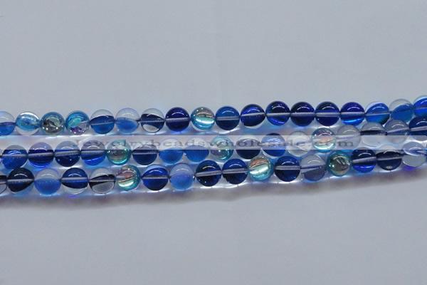 CMS1584 15.5 inches 12mm round synthetic moonstone beads wholesale