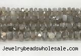 CMS1660 15.5 inches 6*10mm - 8*11mm faceted tyre moonstone beads