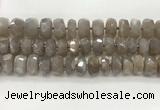 CMS1661 15.5 inches 6*12mm - 8*13mm faceted tyre moonstone beads