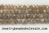 CMS1664 15.5 inches 6*10mm - 8*11mm faceted tyre moonstone beads