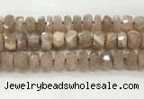 CMS1666 15.5 inches 6*13mm - 8*14mm faceted tyre moonstone beads