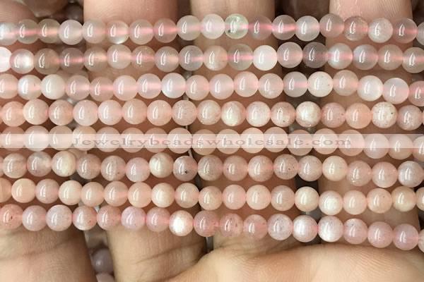 CMS1670 15.5 inches 4mm round moonstone beads wholesale