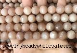 CMS1681 15.5 inches 12mm faceted round moonstone beads wholesale