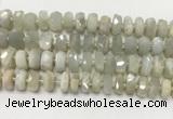 CMS1768 15.5 inches 6*10mm - 8*11mm faceted tyre moonstone beads