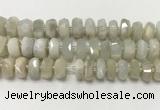 CMS1770 15.5 inches 6*13mm - 8*14mm faceted tyre moonstone beads