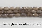 CMS1777 15.5 inches 11*18mm faceted rice AB-color moonstone beads