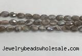 CMS1798 15.5 inches 8*12mm faceted oval AB-color moonstone beads