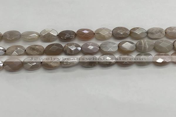 CMS1799 15.5 inches 10*14mm faceted oval AB-color moonstone beads