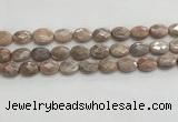 CMS1800 15.5 inches 12*16mm faceted oval AB-color moonstone beads