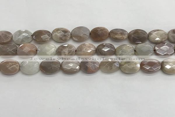 CMS1801 15.5 inches 13*18mm faceted oval AB-color moonstone beads