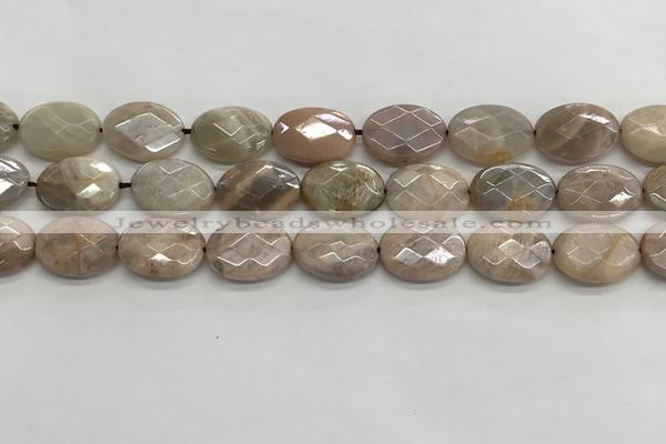 CMS1802 15.5 inches 15*20mm faceted oval AB-color moonstone beads