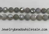 CMS1820 15.5 inches 16mm faceted coin AB-color moonstone beads