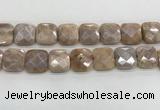 CMS1833 15.5 inches 20*20mm faceted square AB-color moonstone beads