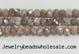 CMS1838 10*12mm - 12*16mm faceted freeform AB-color moonstone beads