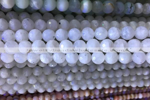 CMS1857 15.5 inches 10mm faceted round white moonstone beads wholesale