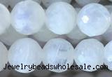 CMS1860 15.5 inches 6mm faceted round white moonstone gemstone beads