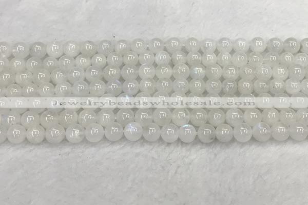 CMS1901 15.5 inches 6mm round white moonstone gemstone beads