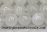 CMS1902 15.5 inches 8mm round white moonstone gemstone beads