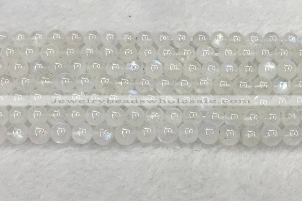 CMS1906 15.5 inches 6mm round white moonstone gemstone beads