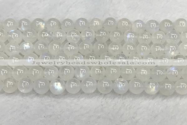 CMS1908 15.5 inches 10mm round white moonstone gemstone beads