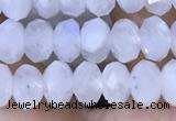 CMS1925 15.5 inches 4*6mm faceted rondelle white moonstone beads