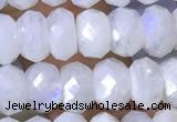 CMS1926 15.5 inches 5*8mm faceted rondelle white moonstone beads