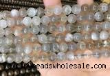 CMS1942 15.5 inches 8mm round grey moonstone beads wholesale