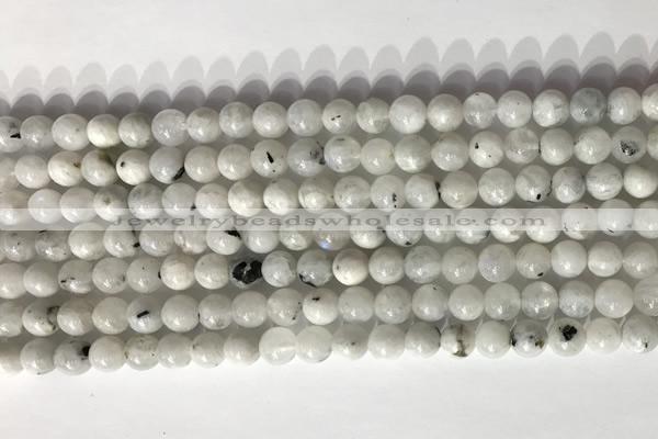 CMS2000 15.5 inches 6mm round white moonstone gemstone beads