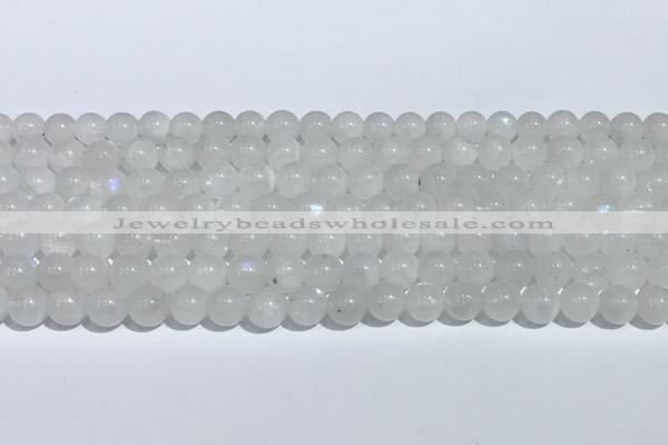 CMS2005 15.5 inches 6mm round white moonstone gemstone beads