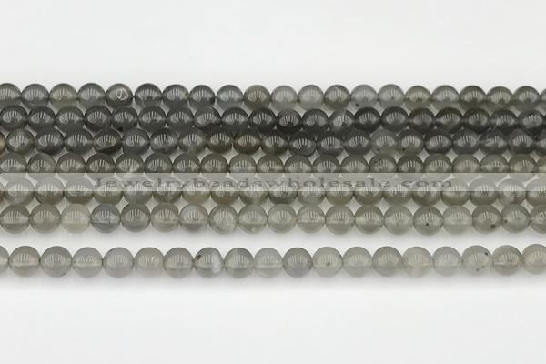 CMS2020 15.5 inches 6mm round black moonstone beads wholesale