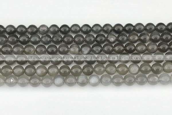 CMS2021 15.5 inches 8mm round black moonstone beads wholesale