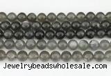 CMS2022 15.5 inches 10mm round black moonstone beads wholesale