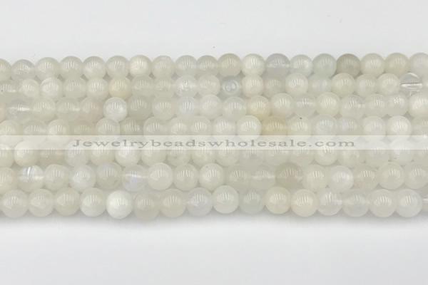 CMS2026 15.5 inches 6mm round white moonstone beads wholesale