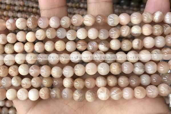 CMS2054 15.5 inches 6mm round moonstone gemstone beads