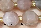 CMS2068 15 inches 9*10mm faceted rainbow moonstone beads wholesale