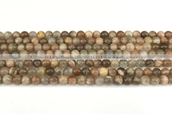 CMS2086 15 inches 6mm round moonstone gemstone beads