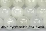 CMS2095 15 inches 6mm round white moonstone beads