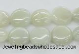 CMS210 15.5 inches 14mm flat round moonstone gemstone beads wholesale