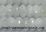 CMS2122 15 inches 6*8mm faceted rondelle white moonstone beads