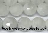 CMS2124 15 inches 8mm faceted rondelle white moonstone beads