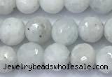 CMS2140 15 inches 6mm faceted round white moonstone beads