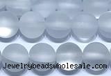 CMS2173 15 inches 6mm, 8mm, 10mm & 12mm round matte synthetic moonstone beads