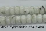 CMS218 15.5 inches 6*10mm rondelle white moonstone gemstone beads